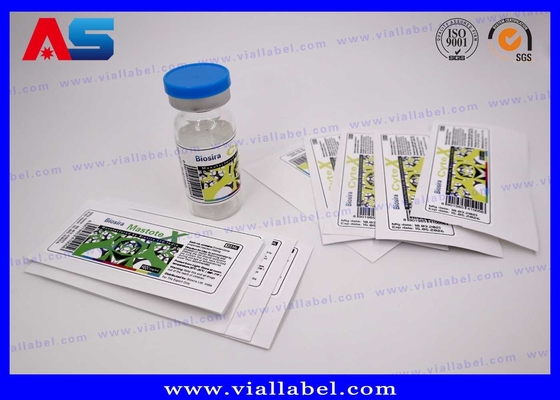 Hologram Custom Peptide Label With Small Bottle Caps การออกแบบฟรีสําหรับถังแก้ว
