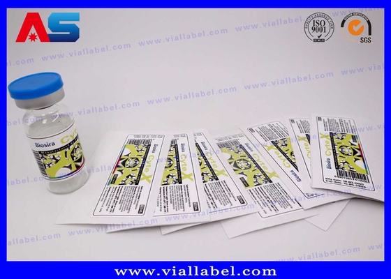 Hologram Custom Peptide Label With Small Bottle Caps การออกแบบฟรีสําหรับถังแก้ว