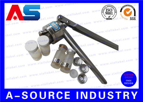 เงินอลูมิเนียมคู่ Vial Cap Crimper เครื่องมือ Crimping สําหรับ 13 มม / 20 มม Flip Off Cap พลาสติก