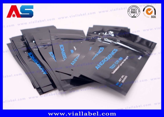 พิมพ์สีดํา กระเป๋าแผ่นอลูมิเนียมสําหรับ 10ml Vial Androgenics Test Cyp 10ml กระป๋อง