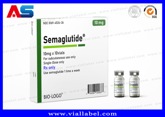 การพิมพ์กล่อง Semaglutide 2ml กล่องกล่องด้วย UV Glossy Laminate และการออกแบบที่กําหนดเอง