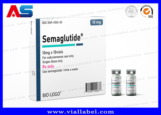 Semaglutide 2ml ตรากระป๋องขนาดเล็กที่ติดตามตามความต้องการ พร้อมลายสี UV Spot / Hot Stamp / Foil