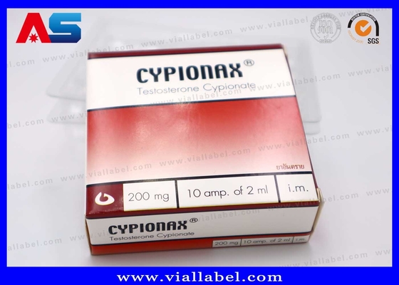 กล่องบรรจุยา CMYK สําหรับ 10 แอมพลู 1 มิลกล่องกระดาษแอมพลูและตู้พลาสติก
