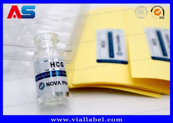ฉลากขวดฉีดขนาดเล็ก 2 มล. , การพิมพ์ฉลากขวด Hcg แบบกำหนดเองด้าน Matt สำหรับบรรจุภัณฑ์ยา