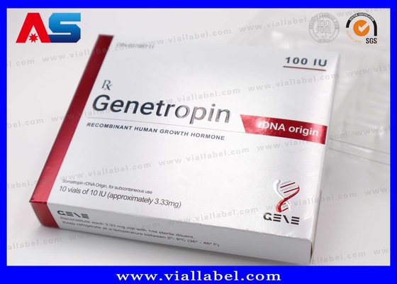 การฉีด Anti-Aging 191AA ขวดเล็ก 3ml กล่องยาและการพิมพ์ฉลาก Genetropin