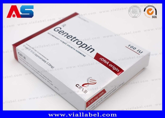 การฉีด Anti-Aging 191AA ขวดเล็ก 3ml กล่องยาและการพิมพ์ฉลาก Genetropin