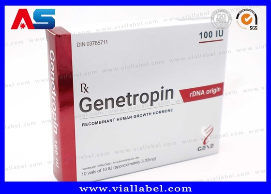 การฉีด Anti-Aging 191AA ขวดเล็ก 3ml กล่องยาและการพิมพ์ฉลาก Genetropin
