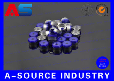 กระปุกแก้ว อลูมิเนียม Cap กับยาง Stopper สําหรับ 10ml / 2ml กระปุก electroplating สีดํา