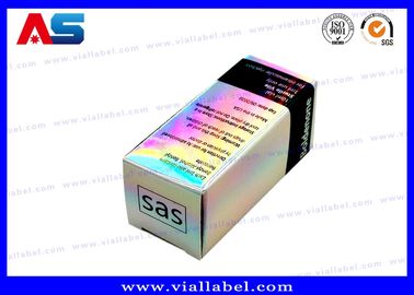 เลเซอร์โฮโลแกรฟิก 30mL กระป๋องกล่องกระดาษกระดาษกระดาษ / PET / PVC วัสดุกล่องบรรจุยา