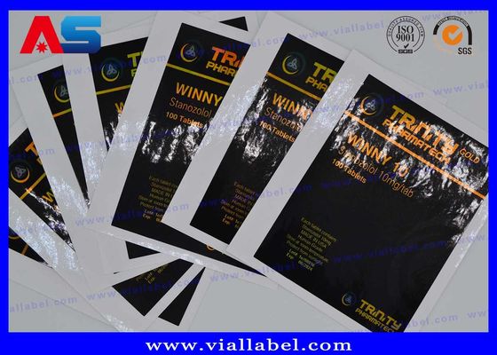 สติกเกอร์ฉลากขวดยา CMYK สำหรับขวด/ถุง แบบสั่งทำพิเศษด้วยเลเซอร์โฮโลแกรม