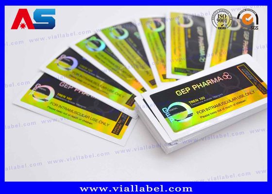สติกเกอร์โฮโลแกรมแบบกำหนดเองสำหรับขวด Boldenene Undecylenate ขนาด 10 มล. ฉลากขวดขนาด 10 มล. กาวเหนียวพิเศษพร้อมเอฟเฟกต์เลเซอร์โฮโลแกรม ขนาดที่กำหนดเอง