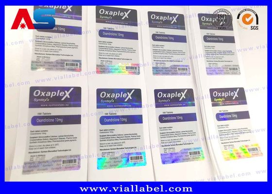การพิมพ์เชิงมืออาชีพของสติป์และกล่อง 10 มิลลิตร Hologram Laser Printing Labels for Glass Vials