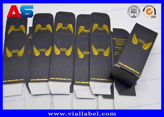 พิมพ์ฟอยล์ทอง 250 กรัม กระดาษยากล่องกล่องสําหรับเพปติด CJC 1295 10ml กล่อง vial