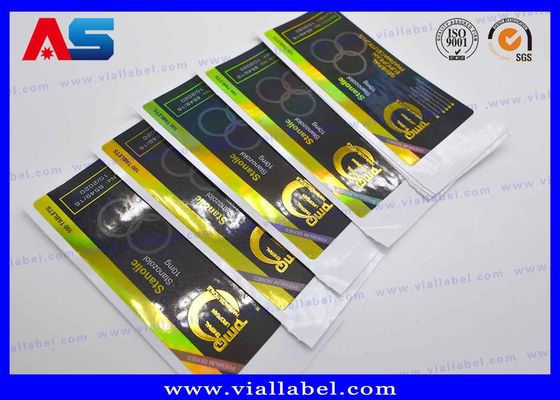 ยาเลเซอร์ Hologram กล่องติดติดสําหรับ 3ml / 2ml กล่องพีปติดบรรจุกับถังพลาสติก