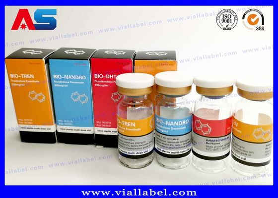 ฉลากขวดยา Cypionate เพาะกาย 25x60 มม. ได้รับการรับรองมาตรฐาน ISO สำหรับขวดขนาด 10 มล