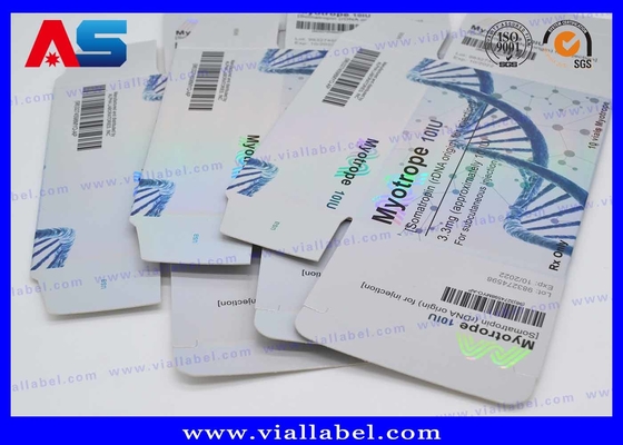 ฟรีออกแบบเองกระดาษแข็งกระดาษบรรจุภัณฑ์ยากล่อง 10 มล. ขวด Tren Enanthate ป้ายและกล่อง