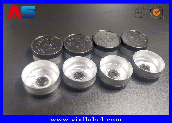 ตกกระป๋องพลาสติกอลูมิเนียมสีขาว สําหรับยา กระป๋องแก้ว 10mL ตกกระป๋อง