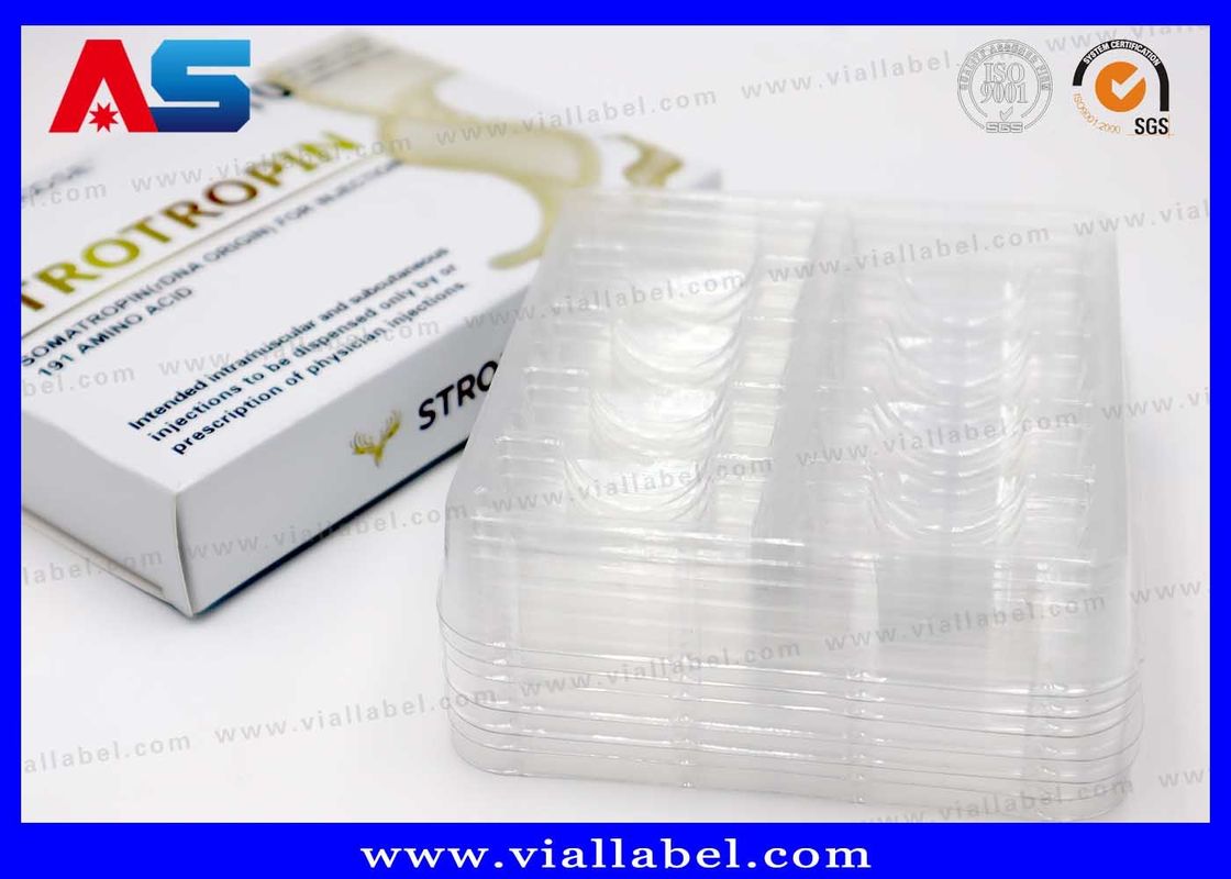 Custom Pharmaceutical Plastic Trays And Boxes For 2ml Peptide Glass Vials , MOQ 100pcs