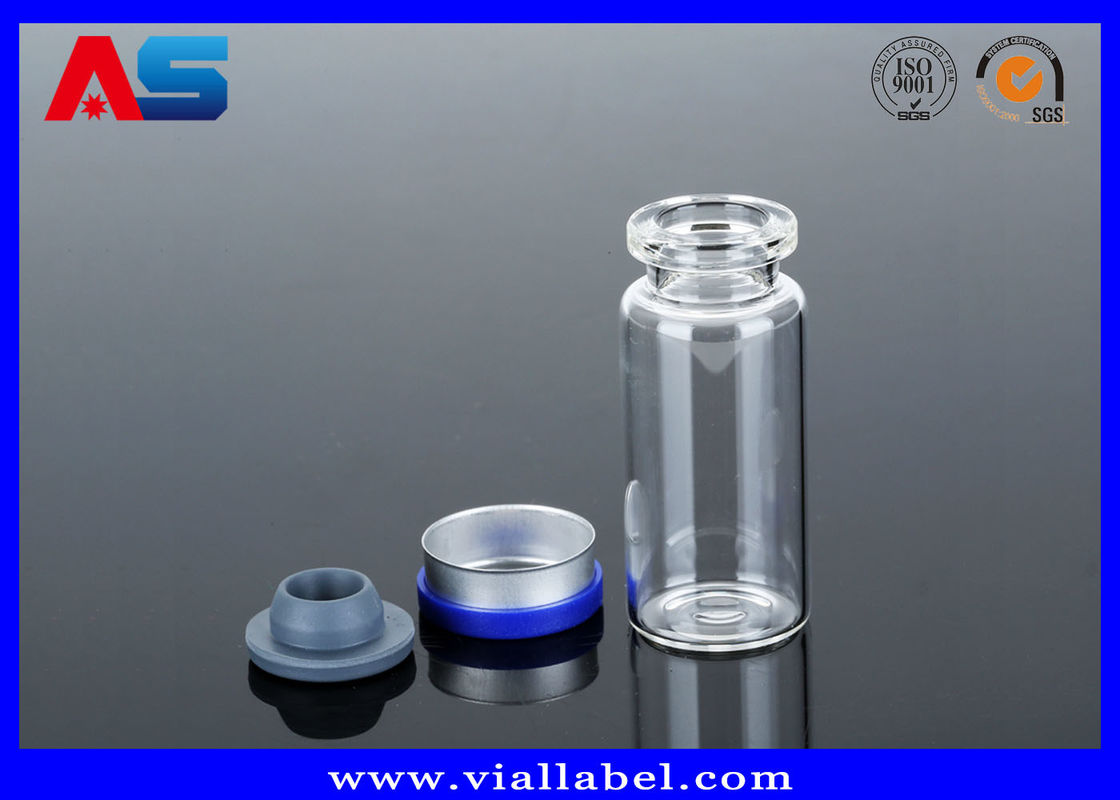 ฟาร์ม่า ขนาดเล็ก กระป๋องแก้ว 2ml 5ml 8ml 10ml 15ml 20ml กระป๋องแก้ว ด้วยยางและพลาสติก