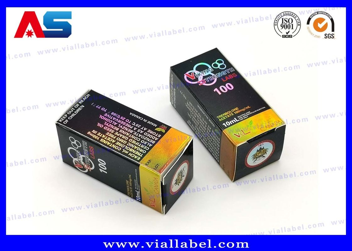 กล่องขวดยา 10ml สีเต็มรูปแบบ / บรรจุภัณฑ์กระดาษกล่องเก็บยาพิมพ์โฮโลแกรม