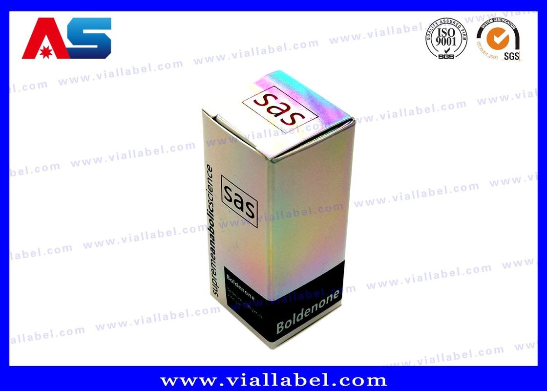 กล่องสําหรับหลอดยา Holographic กล่องหลอดยาขนาดเล็ก 10 ml / กล่องบรรจุยายาที่มิตรต่อสิ่งแวดล้อม
