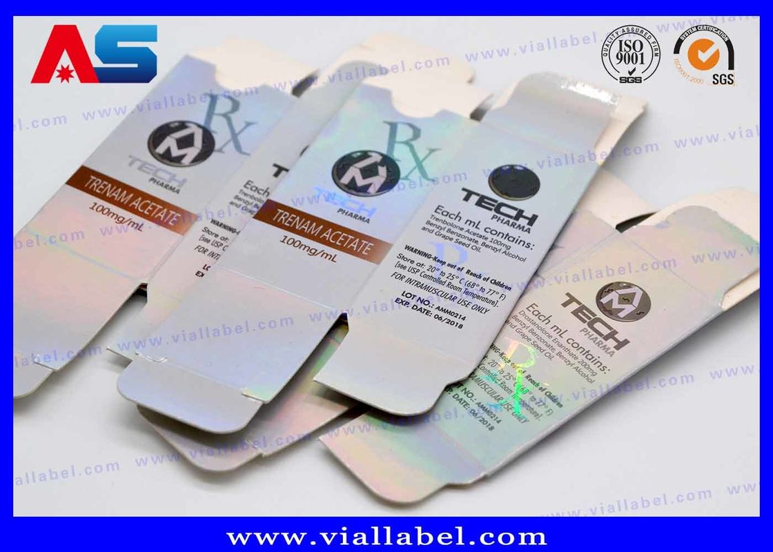 Muscledevelop เงินฟอยล์นูน 10ml ขวดกล่องเก็บของ Injectables เตียรอยด์ Meditech Muscle Growth
