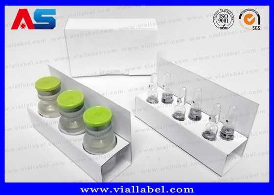 กล่องยา Hcg กล่องกระดาษและส่วนแทรกสำหรับหลอดบรรจุ 1 มล. กล่องบรรจุขวดสีขาว 2 มล.