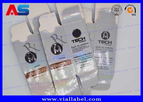 Muscledevelop เงินฟอยล์นูน 10ml ขวดกล่องเก็บของ Injectables เตียรอยด์ Meditech Muscle Growth